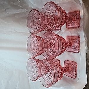 Set of 6 MCM Pink glasses
